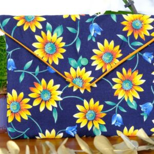 Pochette molletonnée grand format Tournesol