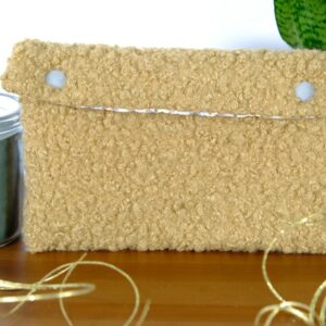 Pochette molletonnée petit format beige