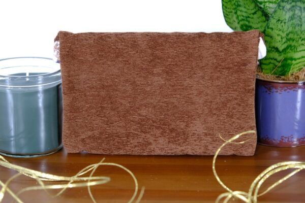 Pochette molletonnée petit format marron – Image 2