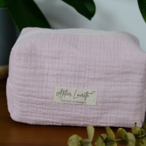 Trousse de toilette petit format rose pâle