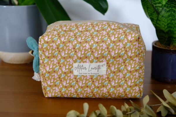 Trousse de toilette petit format à motifs gouttes