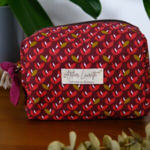 Trousse de toilette petit format à motifs pétales