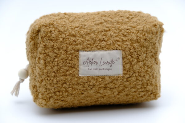 Trousse petit format Bouclette beige