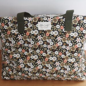 Sac week-end velours kaki