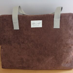 Sac week-end velours marron
