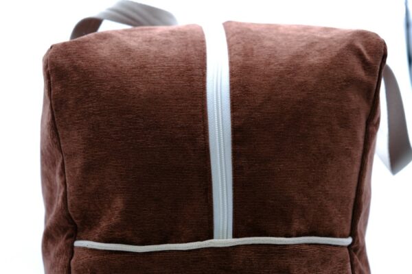 Sac week-end en velours marron