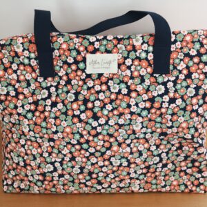 Sac week-end velours orange
