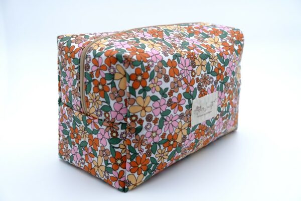 Trousse grand format à fleurs terracotta – Image 3