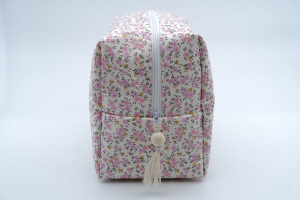 Trousse grand format à fleurs roses – Image 2