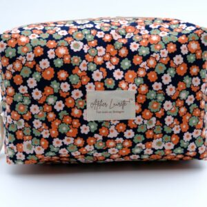Trousse grand format velours Orange