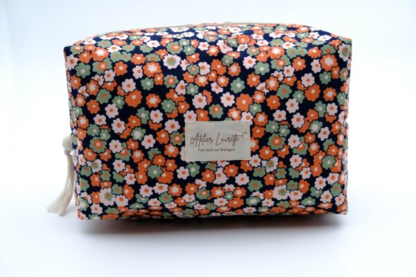 Trousse grand format velours Orange