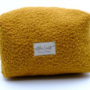 Trousse grand format Bouclette jaune moutarde