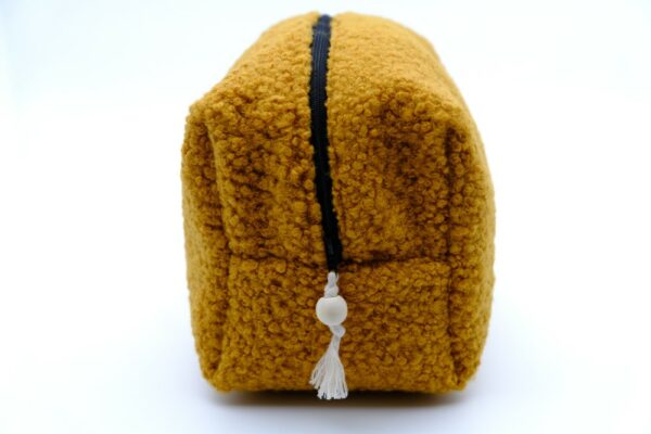 Trousse grand format Bouclette jaune moutarde – Image 3