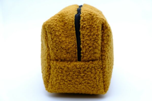 Trousse grand format Bouclette jaune moutarde – Image 5
