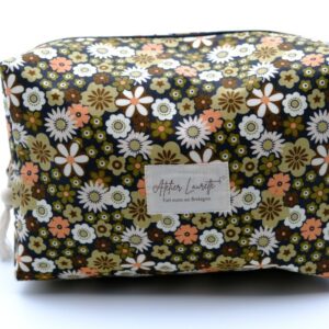 Trousse grand format velours Kaki