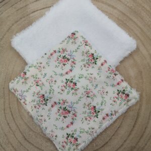 Lingette lavable en coton et éponge de bambou