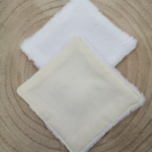 Lingette lavable en coton et éponge de bambou
