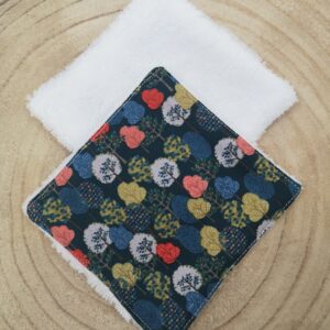 Lingette lavable en coton et éponge de bambou