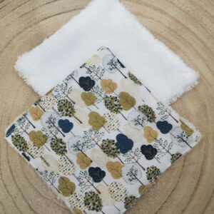 Lingette lavable en coton et éponge de bambou