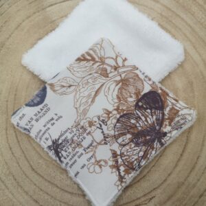 Lingette lavable en coton et éponge de bambou