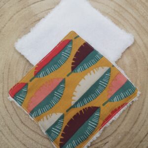 Lingette lavable en coton et éponge de bambou