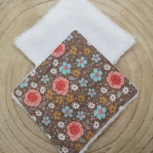 Lingette lavable en coton et éponge de bambou