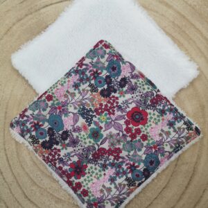 Lingette lavable en coton et éponge de bambou
