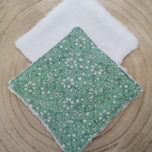 Lingette lavable en coton et éponge de bambou