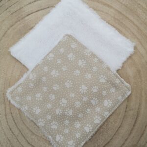 Lingette lavable en coton et éponge de bambou