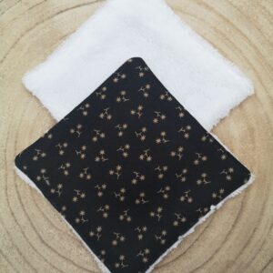 Lingette lavable en coton et éponge de bambou