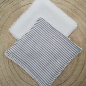Lingette lavable en coton et éponge de bambou