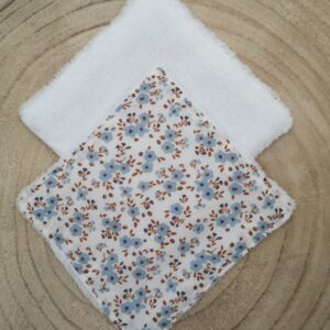 Lingette lavable en coton et éponge de bambou