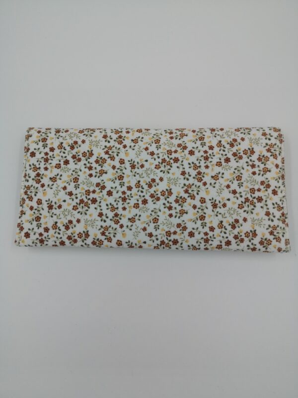 Etui à lunettes en velours blanc à fleurs – Image 4