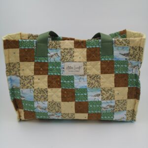 Cabas en patchwork de tissus upcyclés