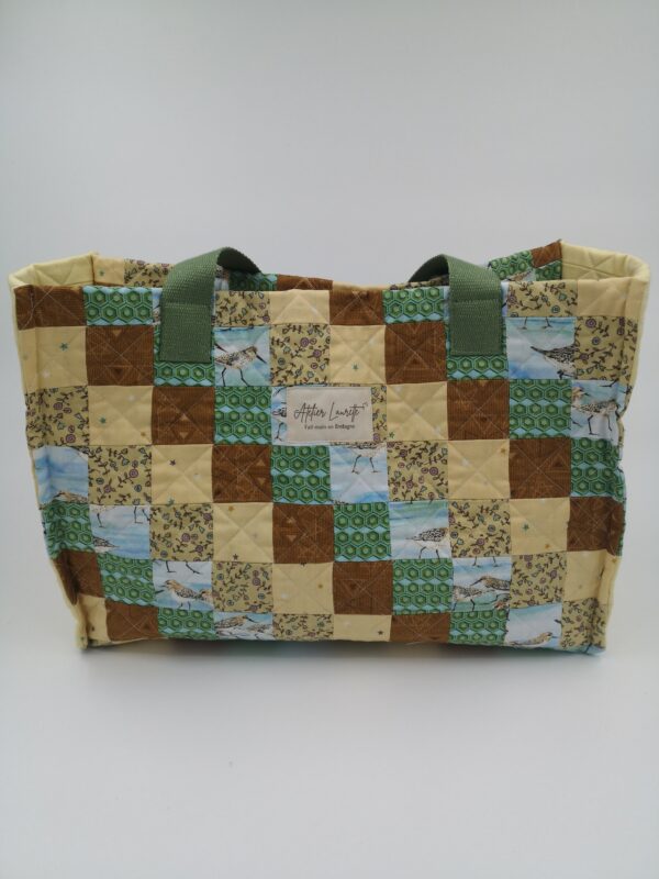 Cabas en patchwork de tissus upcyclés