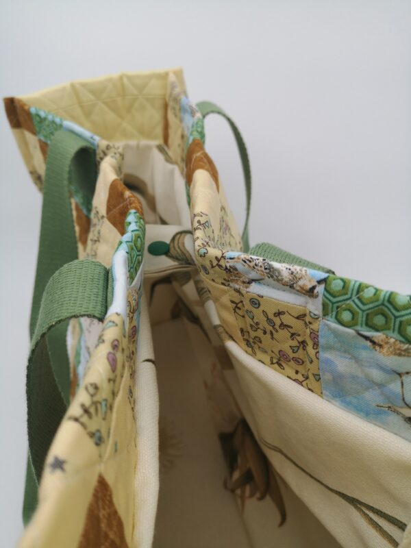 Cabas en patchwork de tissus upcyclés – Image 5