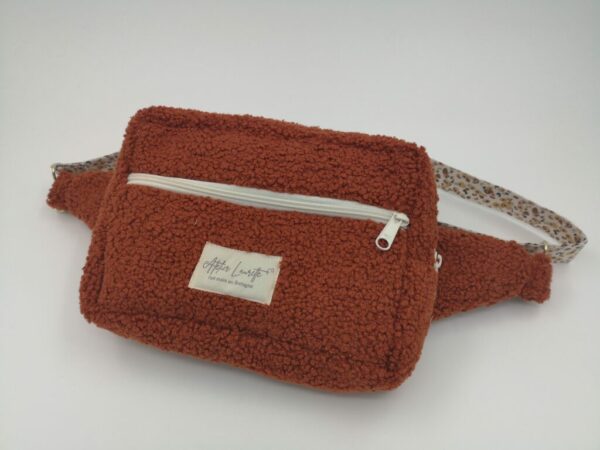 Sac banane en bouclette terracotta