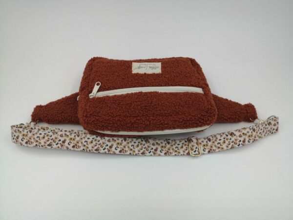 Sac banane en bouclette terracotta – Image 3